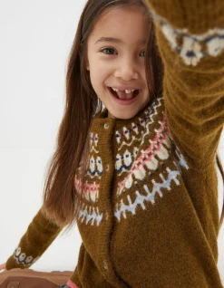 Girls FatFace View All|Fairisle Detail Cardigan