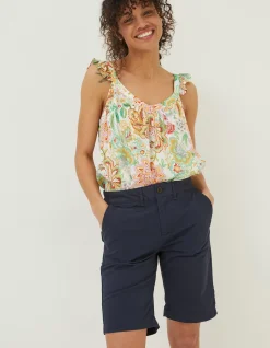 Women FatFace Shorts|Falmouth Bermuda Chino Shorts