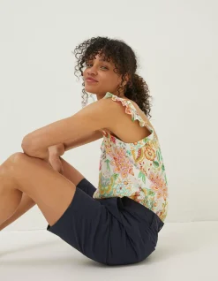Women FatFace Shorts|Falmouth Bermuda Chino Shorts