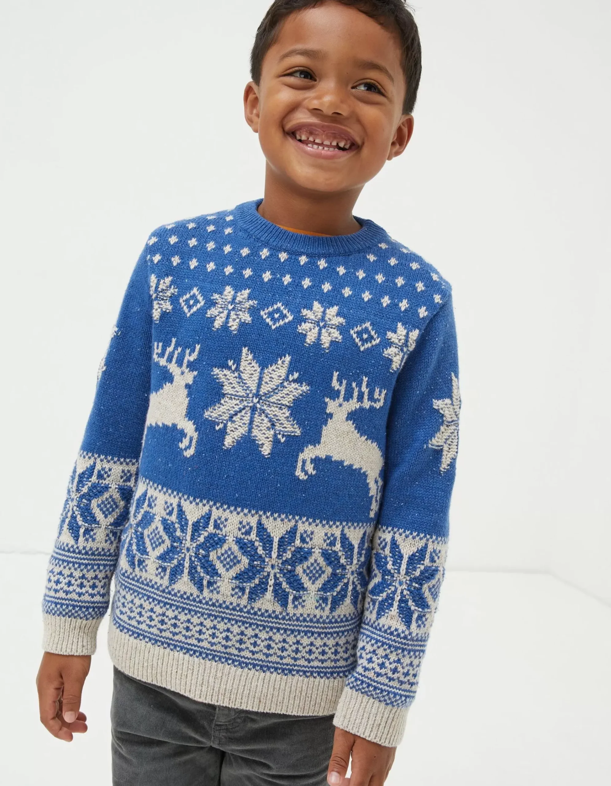 Boys FatFace View All|Family Reindeer Christmas Jumper
