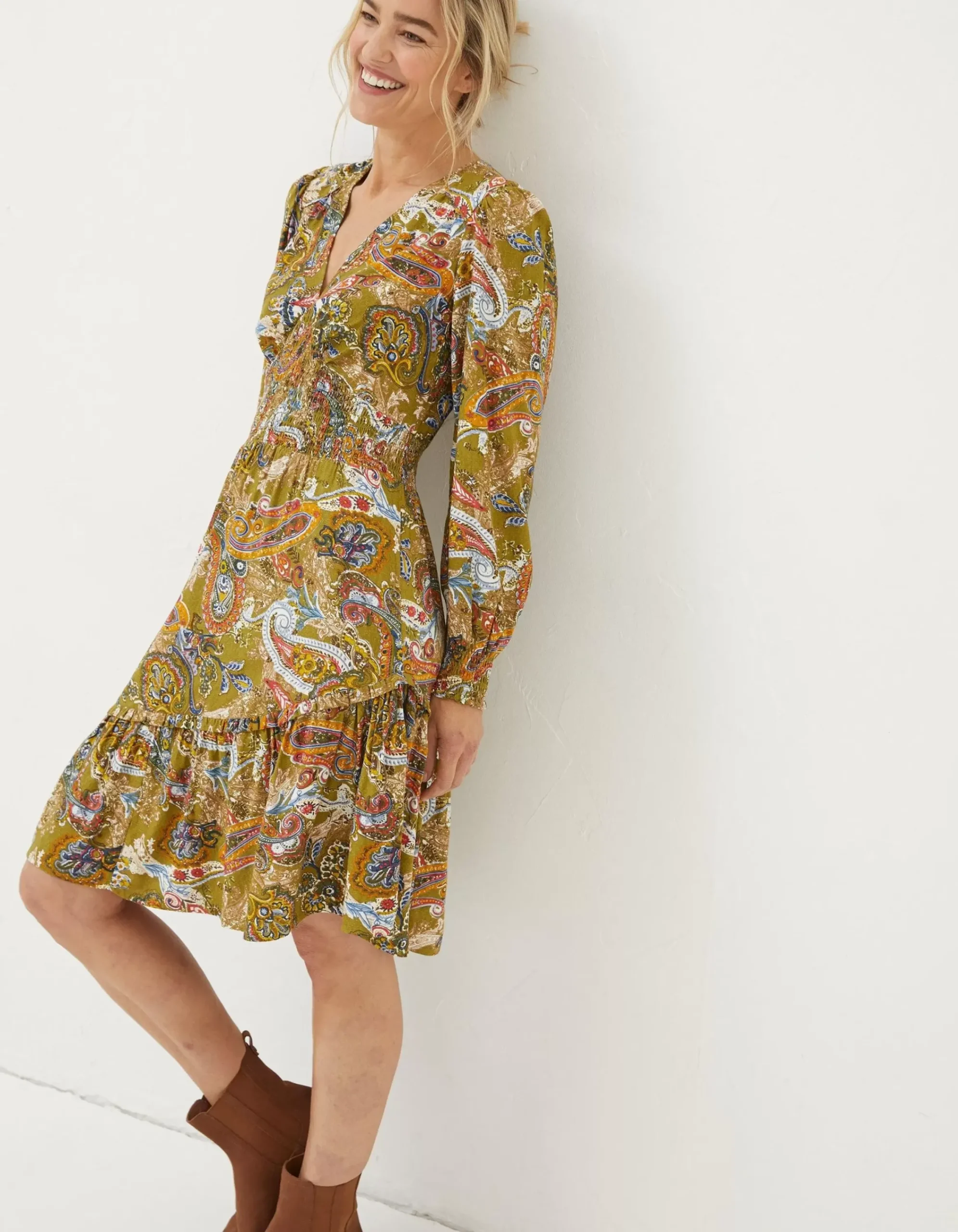 Women FatFace View All|Farah Prairie Paisley Dress