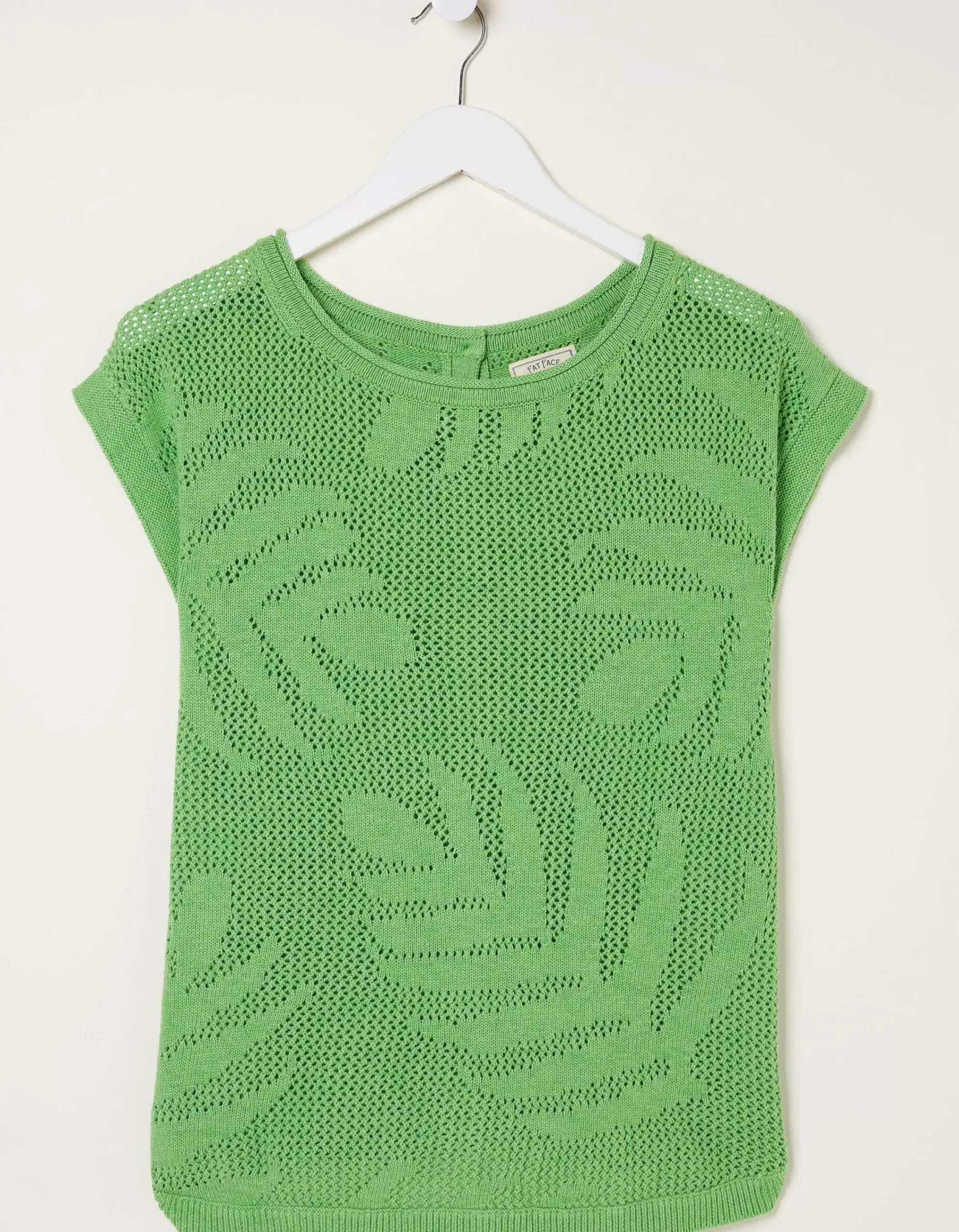 Women FatFace Knitwear|Faye Palm Button Back Top
