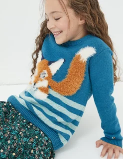 Girls FatFace View All|Felicity Fox Knitted Jumper