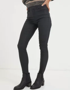 Women FatFace Trousers & Leggings|Five Pocket Coated Jegging