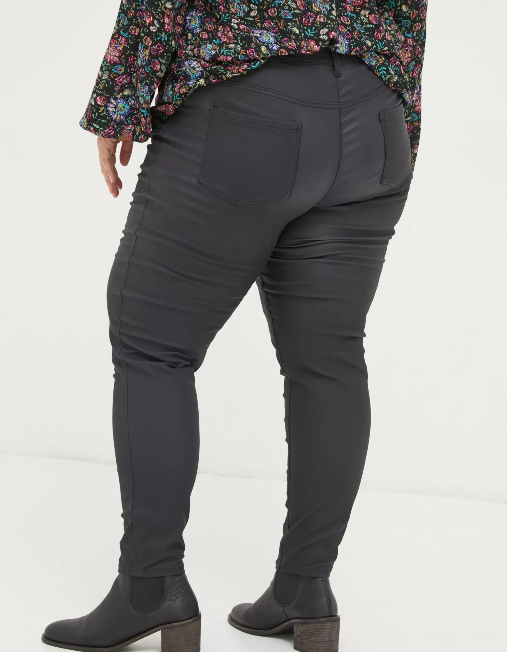 Women FatFace Trousers & Leggings|Five Pocket Coated Jegging
