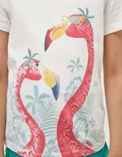 Girls FatFace View All|Flamingo Graphic T Shirt