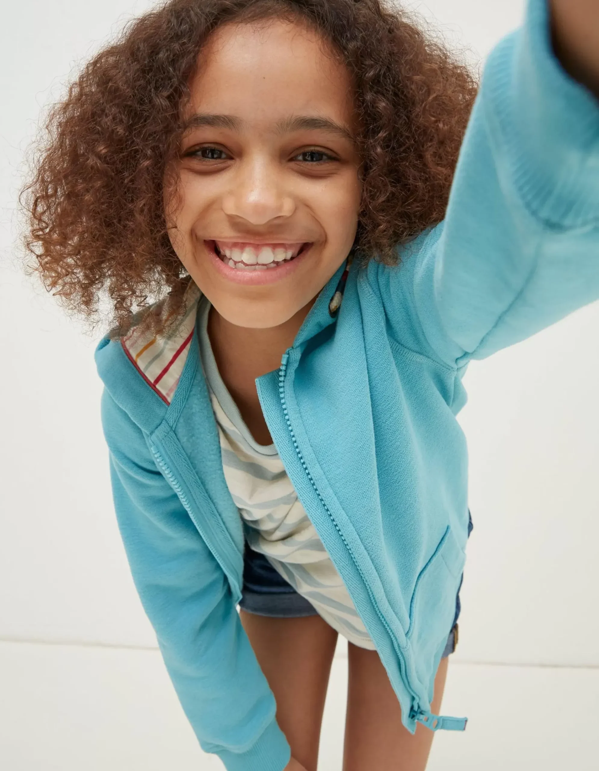 Girls FatFace View All|Flamingo Sweat Zip Through Hoodie