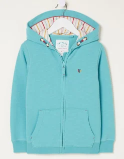 Girls FatFace View All|Flamingo Sweat Zip Through Hoodie