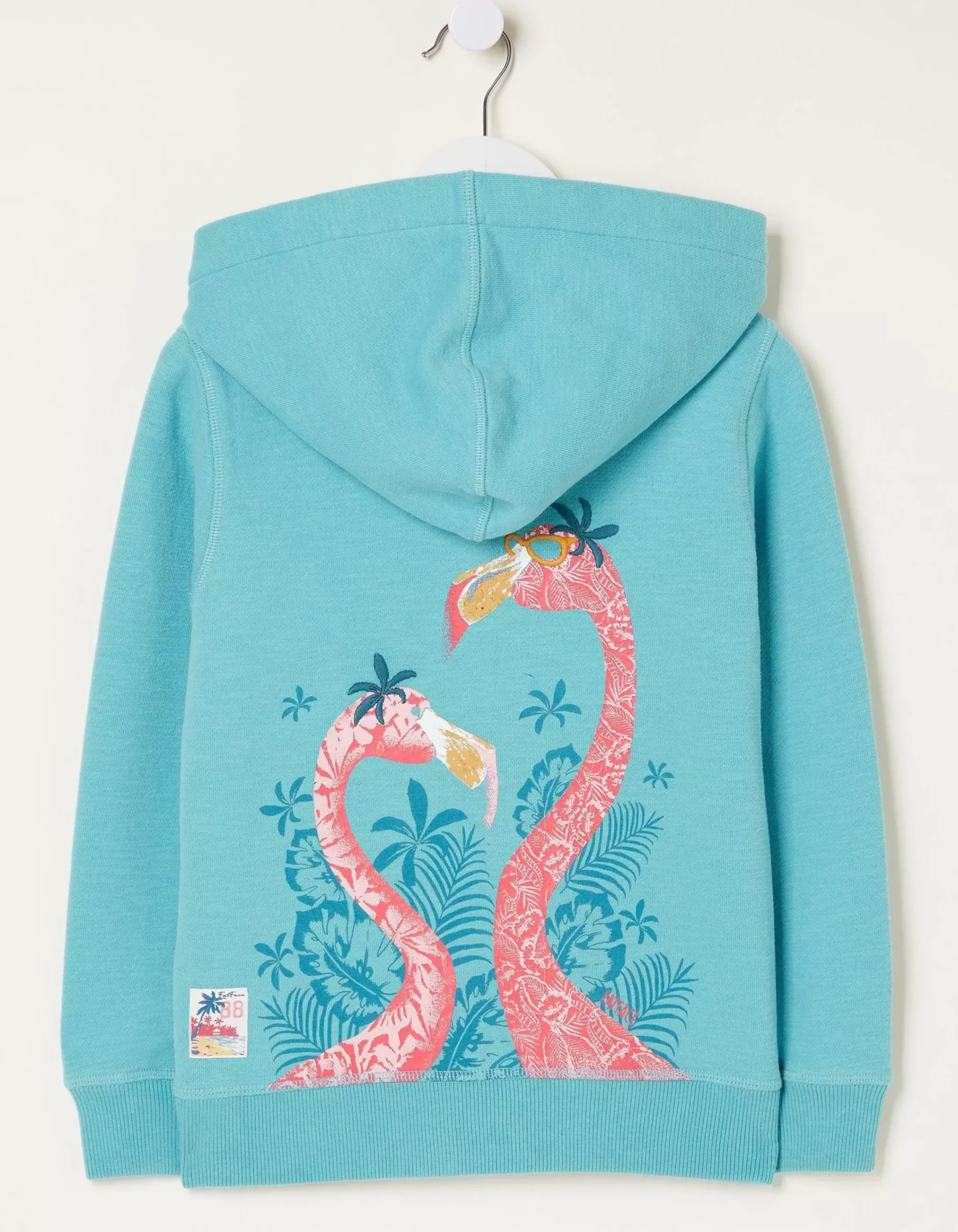 Girls FatFace View All|Flamingo Sweat Zip Through Hoodie