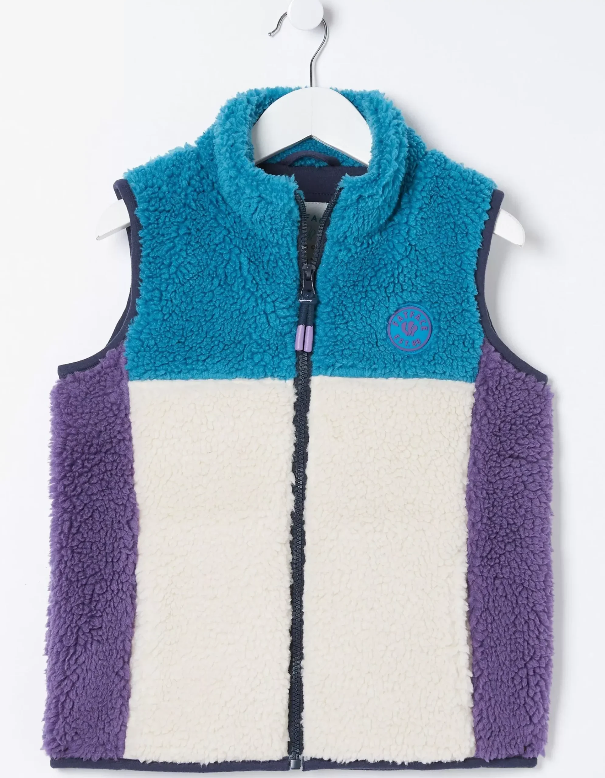 Girls FatFace View All|Fleece Colourblock Gilet