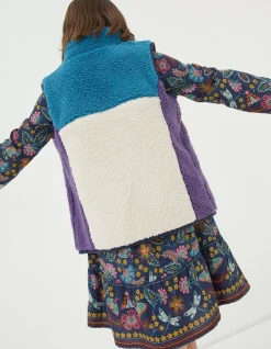 Girls FatFace View All|Fleece Colourblock Gilet