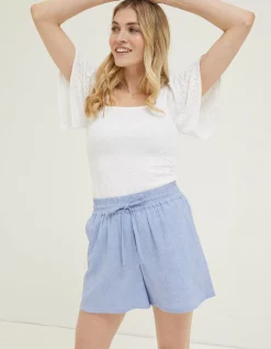 Women FatFace Shorts|Flippy Textured Spot Shorts