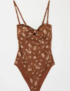 Women FatFace Beachwear & Swimwear|Floating Daisy Swimsuit