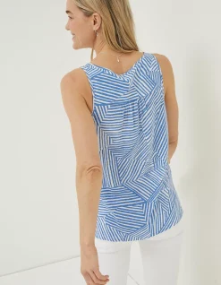 Women FatFace Tops & T-Shirts|Flora Abstract Stripe Vest