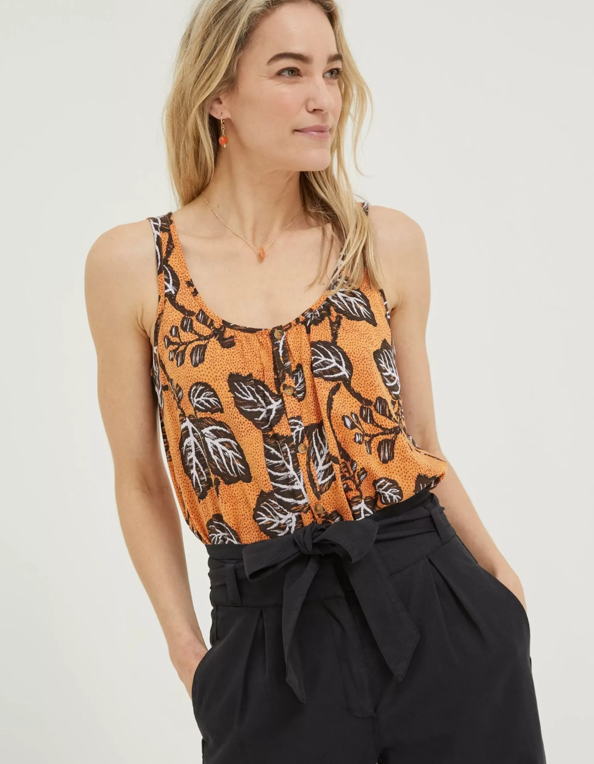 Women FatFace Tops & T-Shirts|Flora Vine Floral Vest