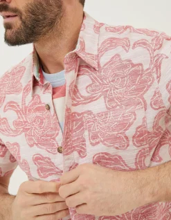 Men FatFace Shirts|Floral Block Print Shirt