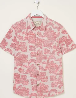 Men FatFace Shirts|Floral Block Print Shirt