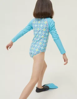 Girls FatFace View All|Floral Long Sleeve Swimsuit