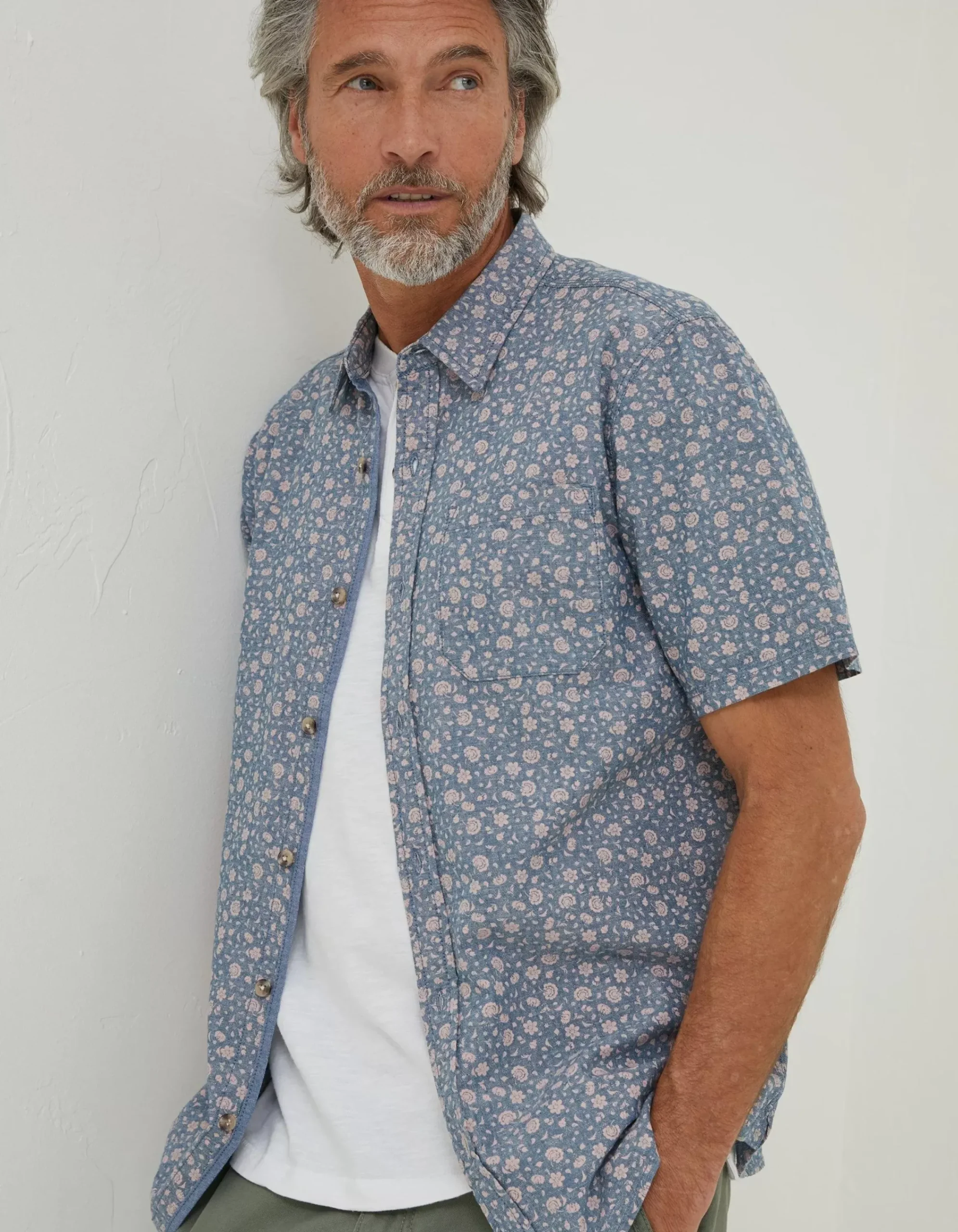 Men FatFace Shirts|Floral Print Shirt