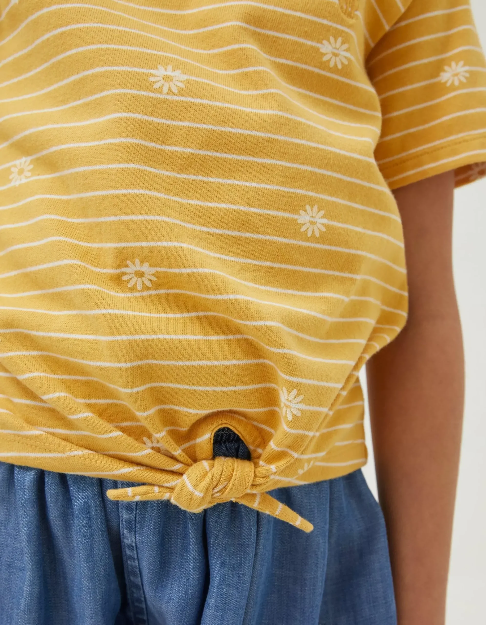 Girls FatFace View All|Floral Stripe Jersey T-Shirt