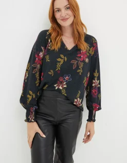 Women FatFace View All|Florence Dotted Floral Top