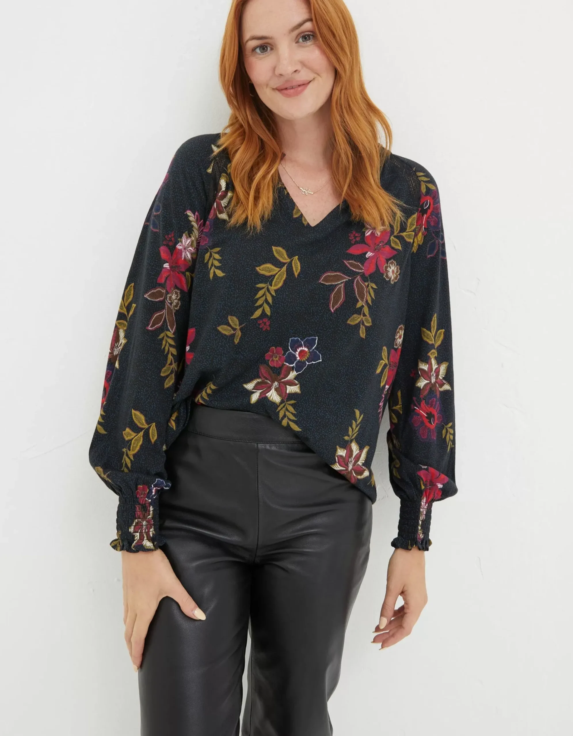 Women FatFace View All|Florence Dotted Floral Top