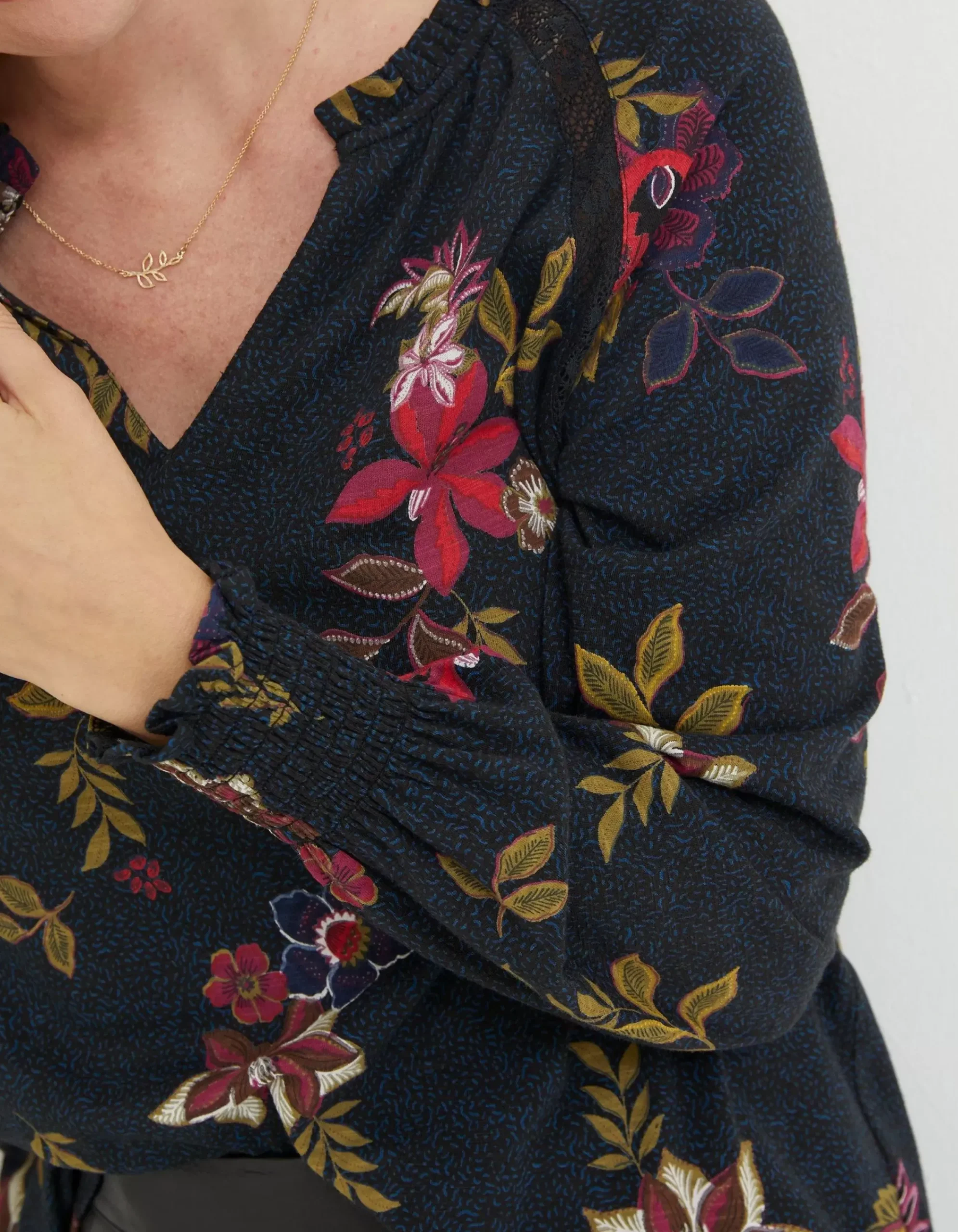 Women FatFace View All|Florence Dotted Floral Top
