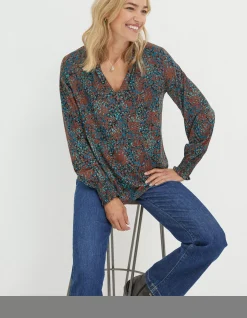 Women FatFace View All|Florence Textured Spot Top