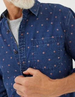 Men FatFace Shirts|Flower Geo Print Shirt