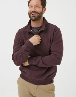 Men FatFace Sweatshirts & Hoodies|Fowey Half Neck Sweatshirt