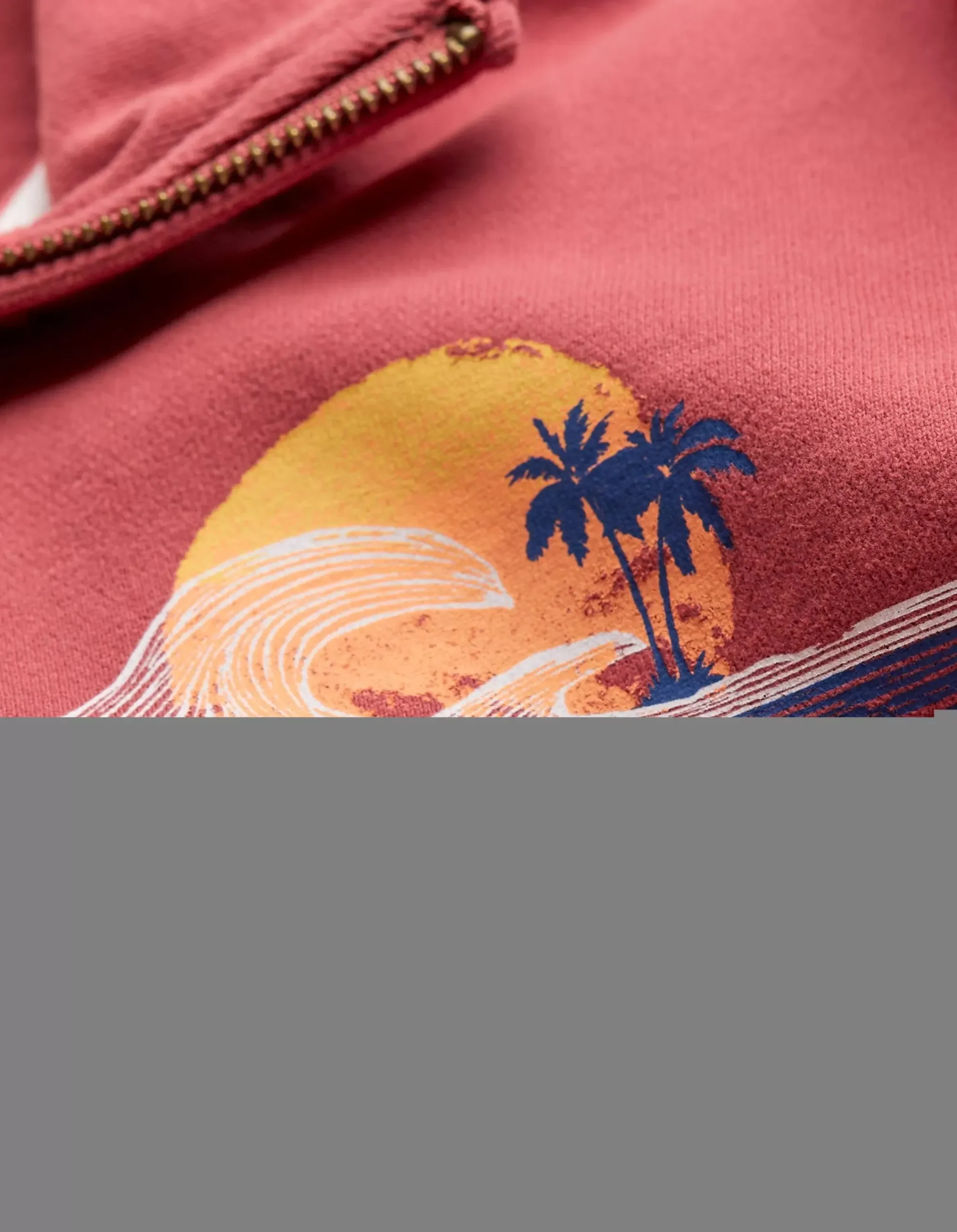 Men FatFace Sweatshirts & Hoodies|Fowey Print Zip Neck