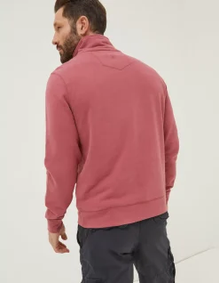 Men FatFace Sweatshirts & Hoodies|Fowey Print Zip Neck