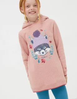 Girls FatFace View All|Fox Longline Sweat Hoodie