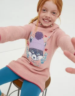 Girls FatFace View All|Fox Longline Sweat Hoodie