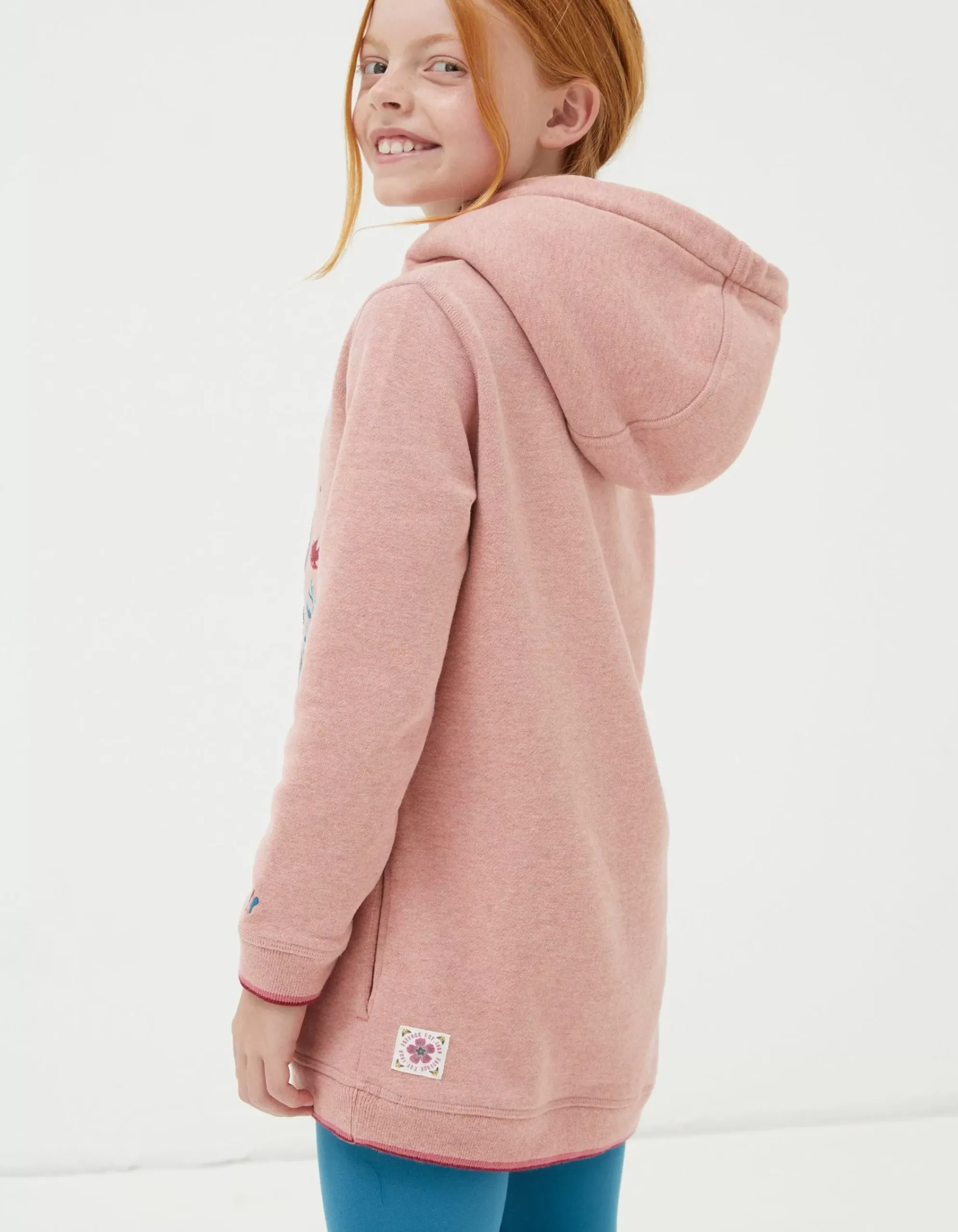 Girls FatFace View All|Fox Longline Sweat Hoodie
