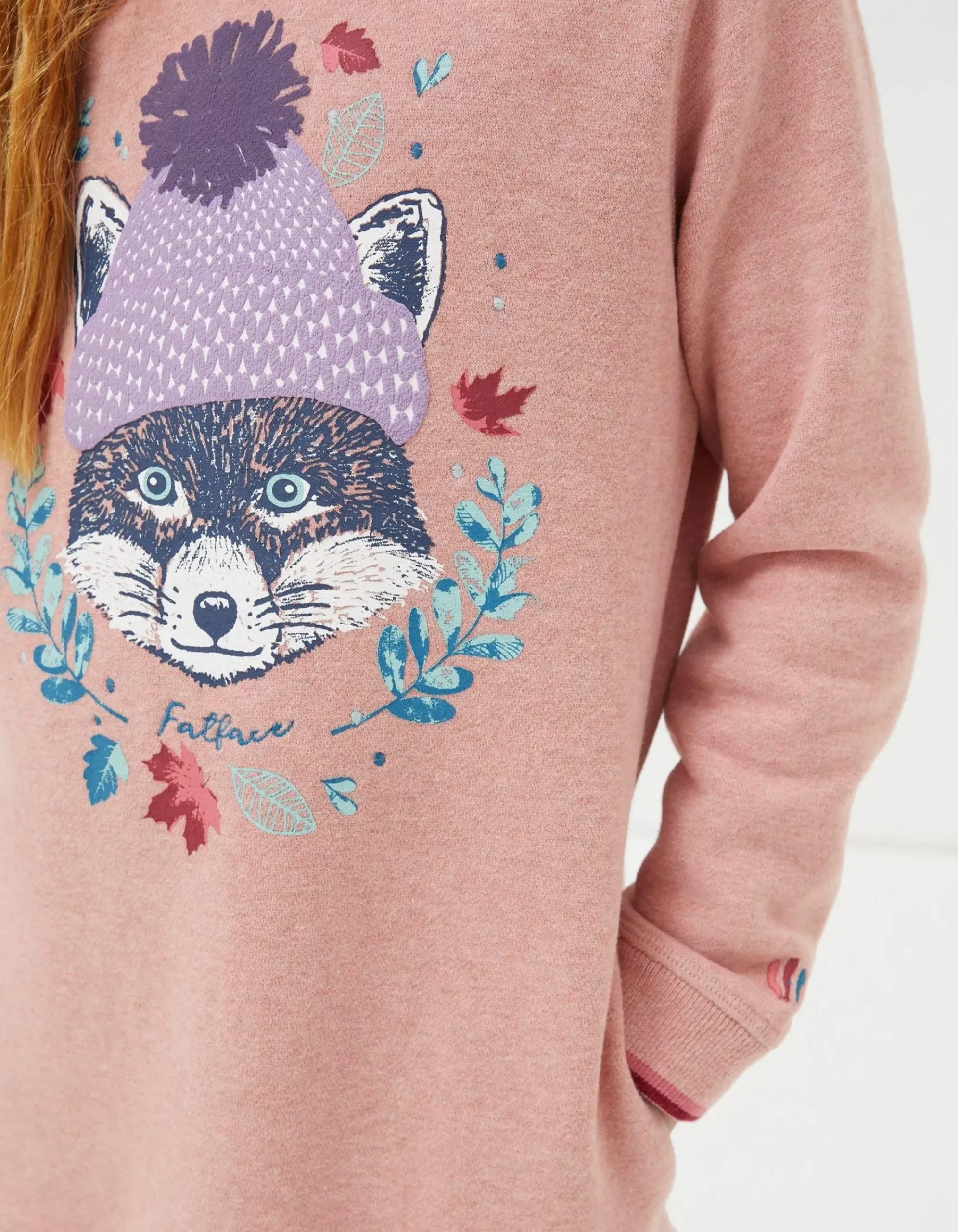 Girls FatFace View All|Fox Longline Sweat Hoodie