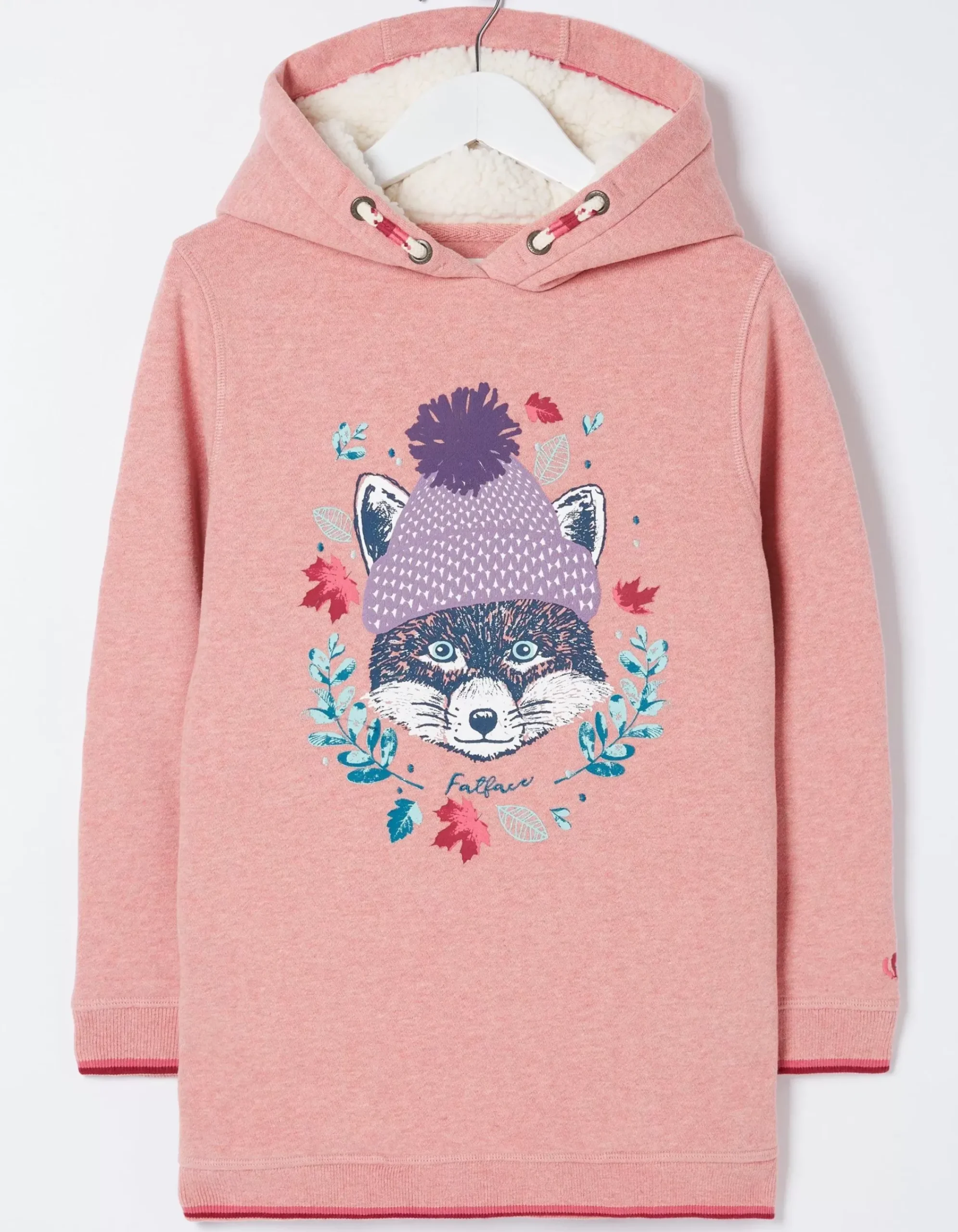 Girls FatFace View All|Fox Longline Sweat Hoodie