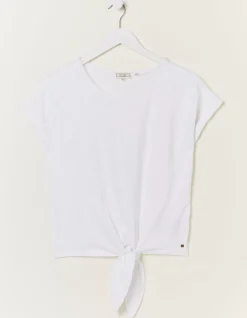Women FatFace Tops & T-Shirts|Fran Broderie Tie Front Top