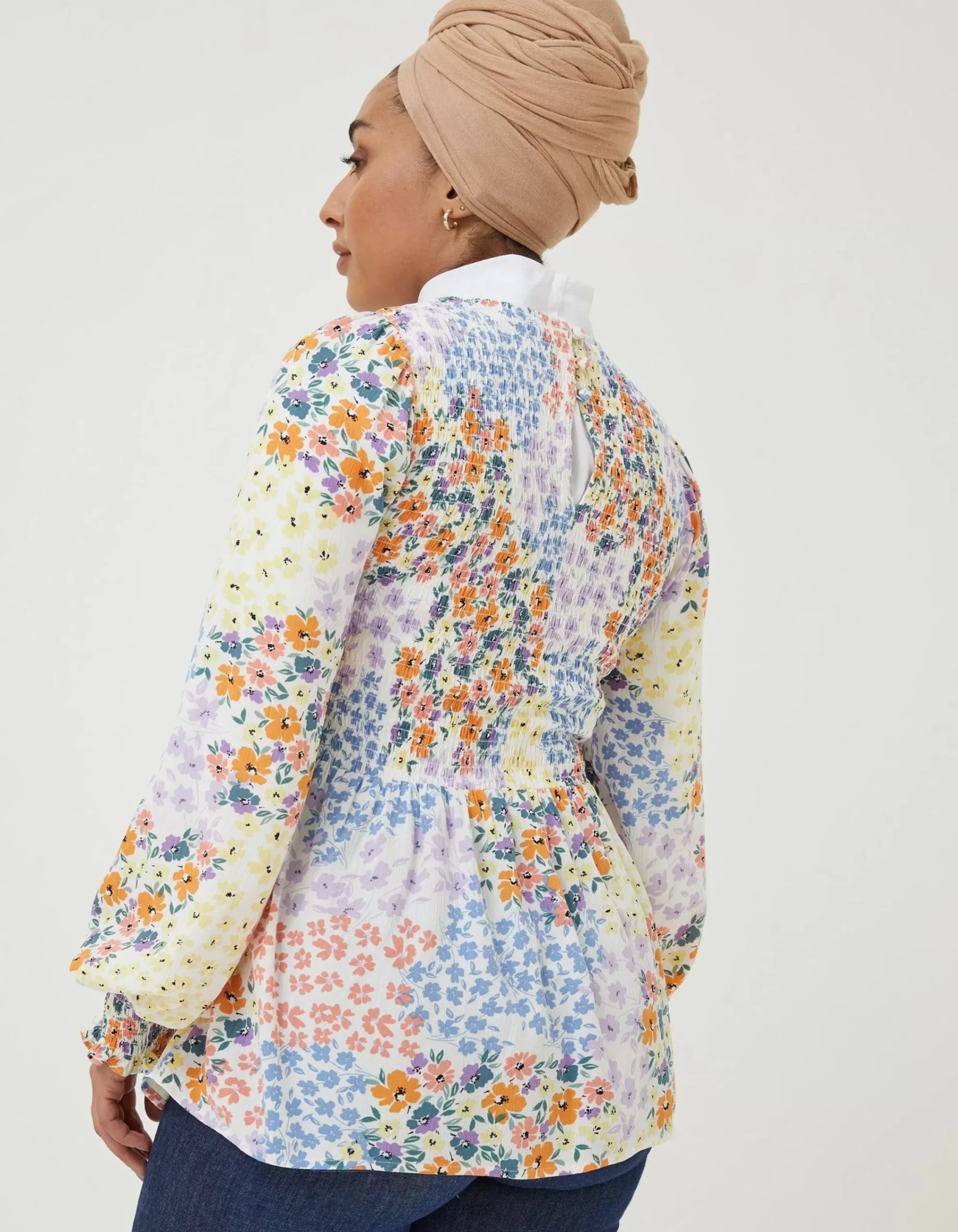Women FatFace Shirts & Blouses|Fran Meadow Patch Shirred Top