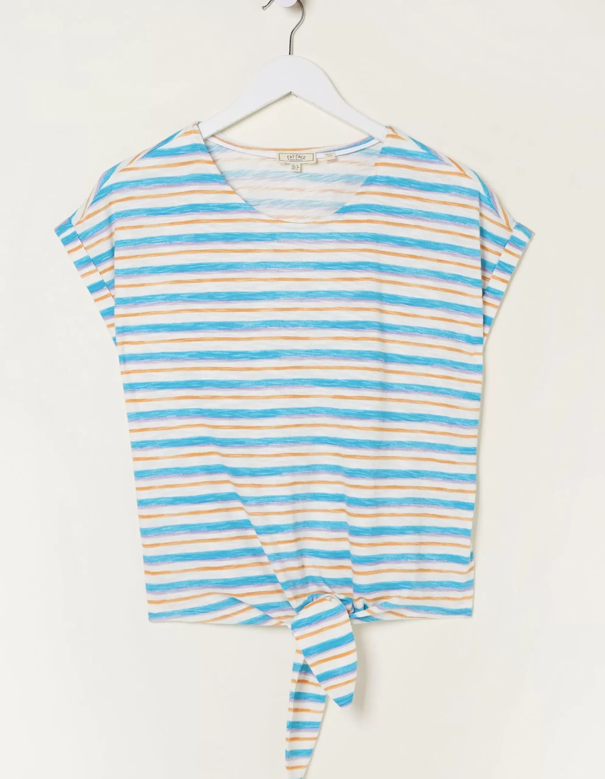 Women FatFace Tops & T-Shirts|Fran Stripe Tie Front Top