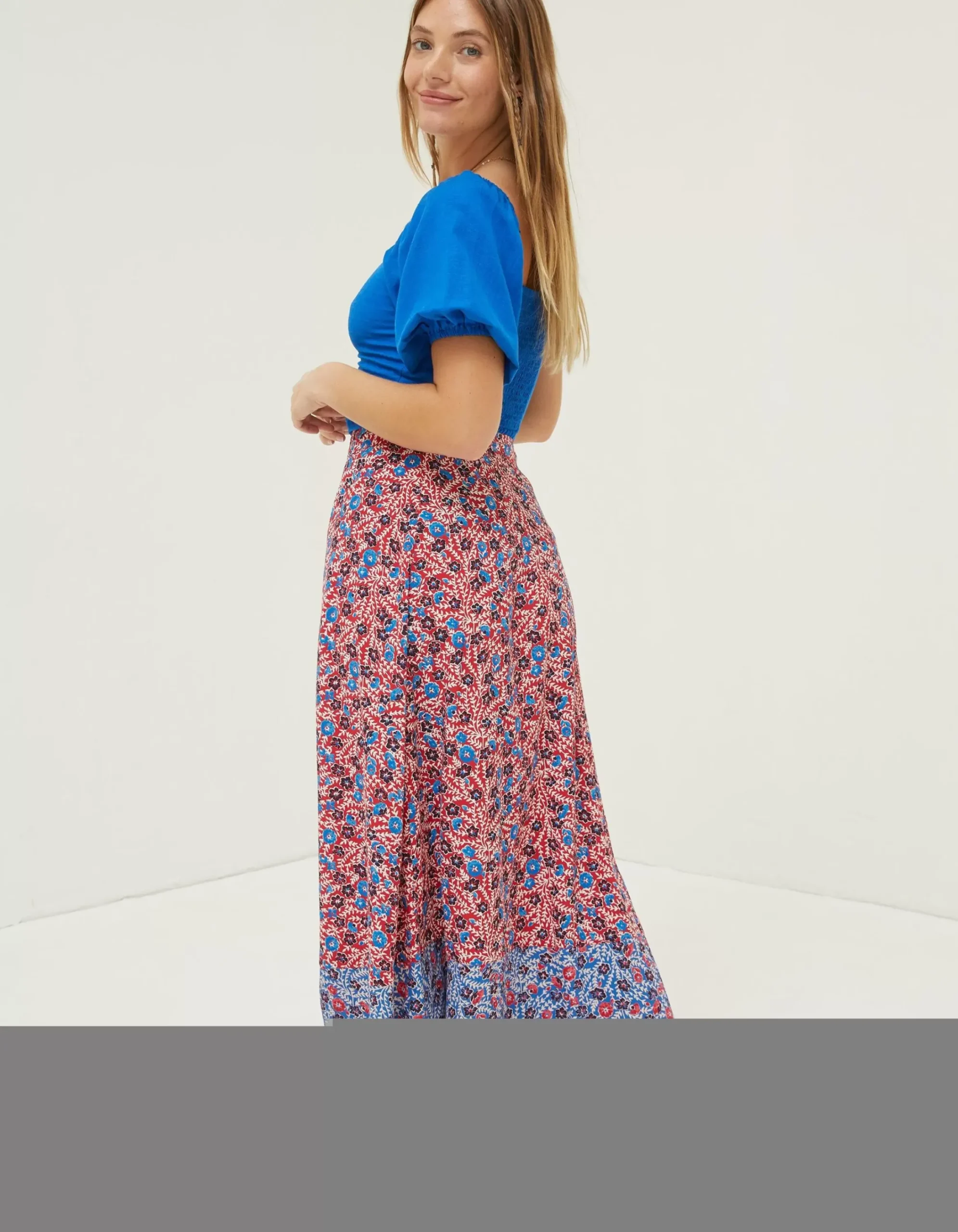 Women FatFace Skirts|Francesca Meadow Maxi Skirt