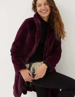 Women FatFace Coats & Jackets|Freya Faux Fur Long Coat