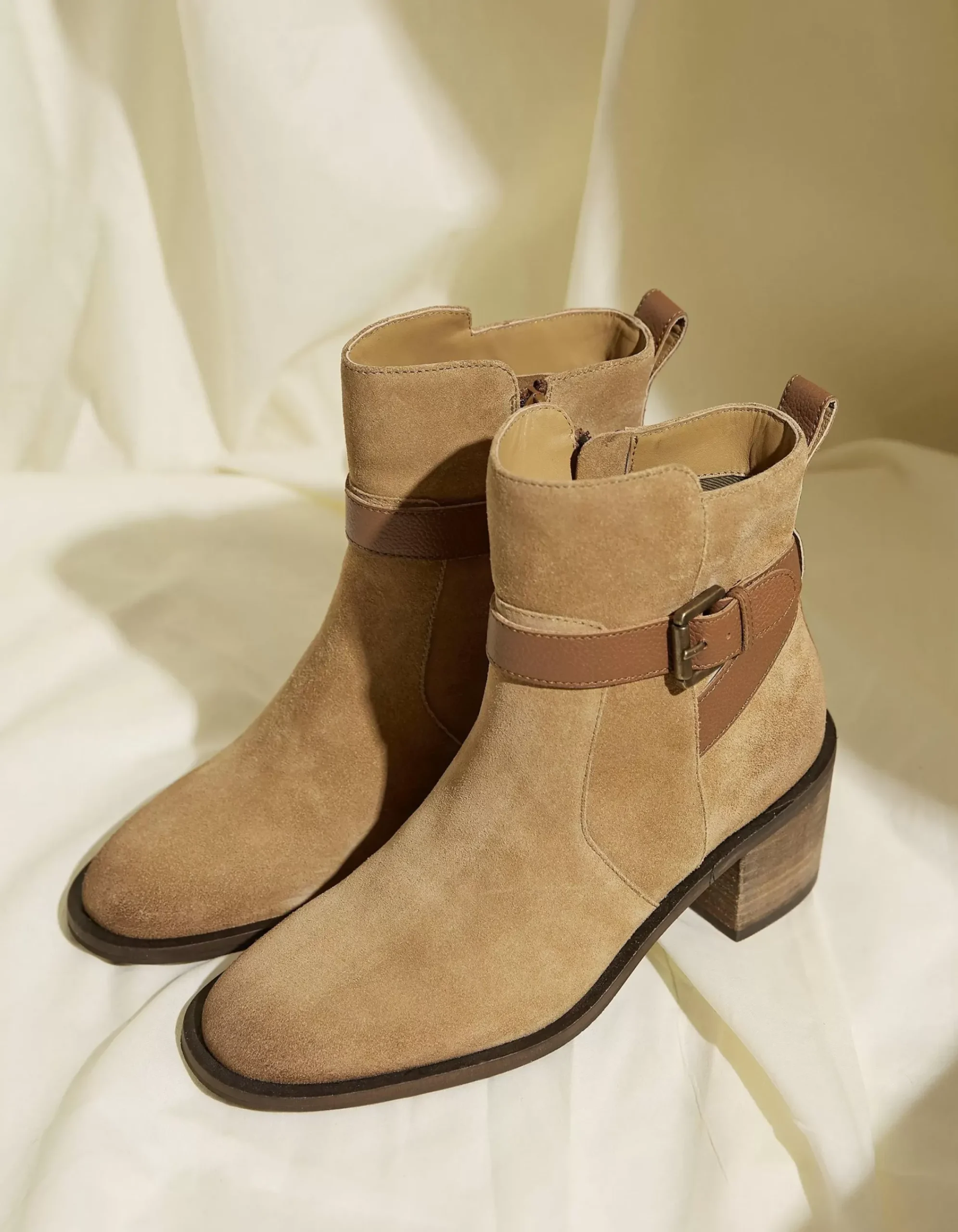 Women FatFace View All|Freya Suede Block Heel Ankle Boot