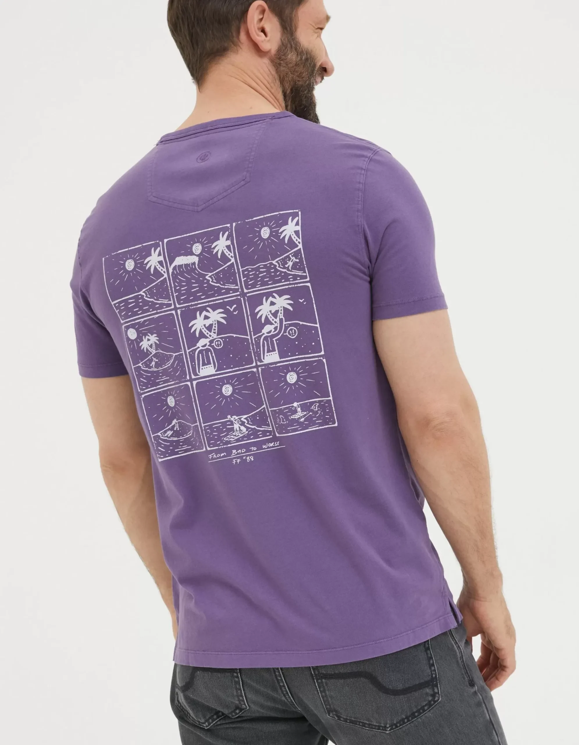 Men FatFace T-Shirts|From Bad To Worse T-Shirt
