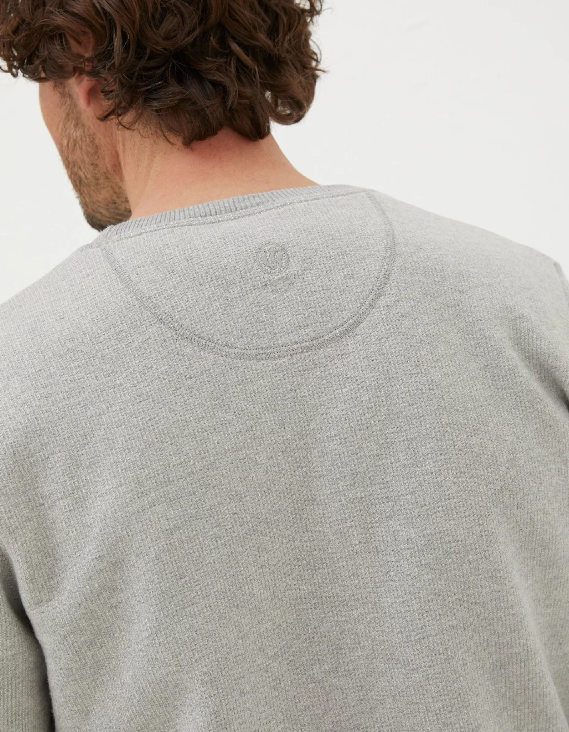 Men FatFace View All|Frome Textured Crew Neck Sweatshirt