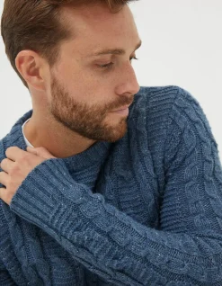 Men FatFace View All|Funtley Cable Crew Jumper