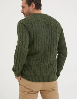 Men FatFace View All|Funtley Cable Crew Jumper