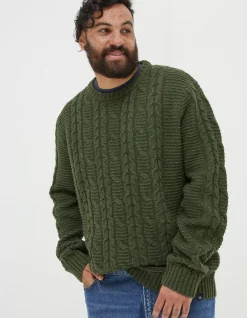 Men FatFace View All|Funtley Cable Crew Jumper