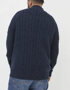 Men FatFace Knitwear|Funtley Cable Half Neck Jumper