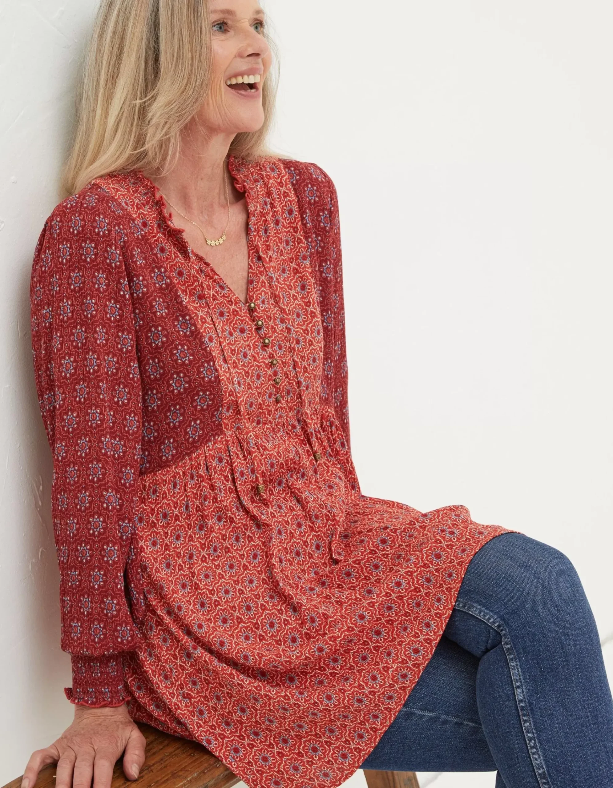 Women FatFace Shirts & Blouses|Gerry Craft Geo Tunic